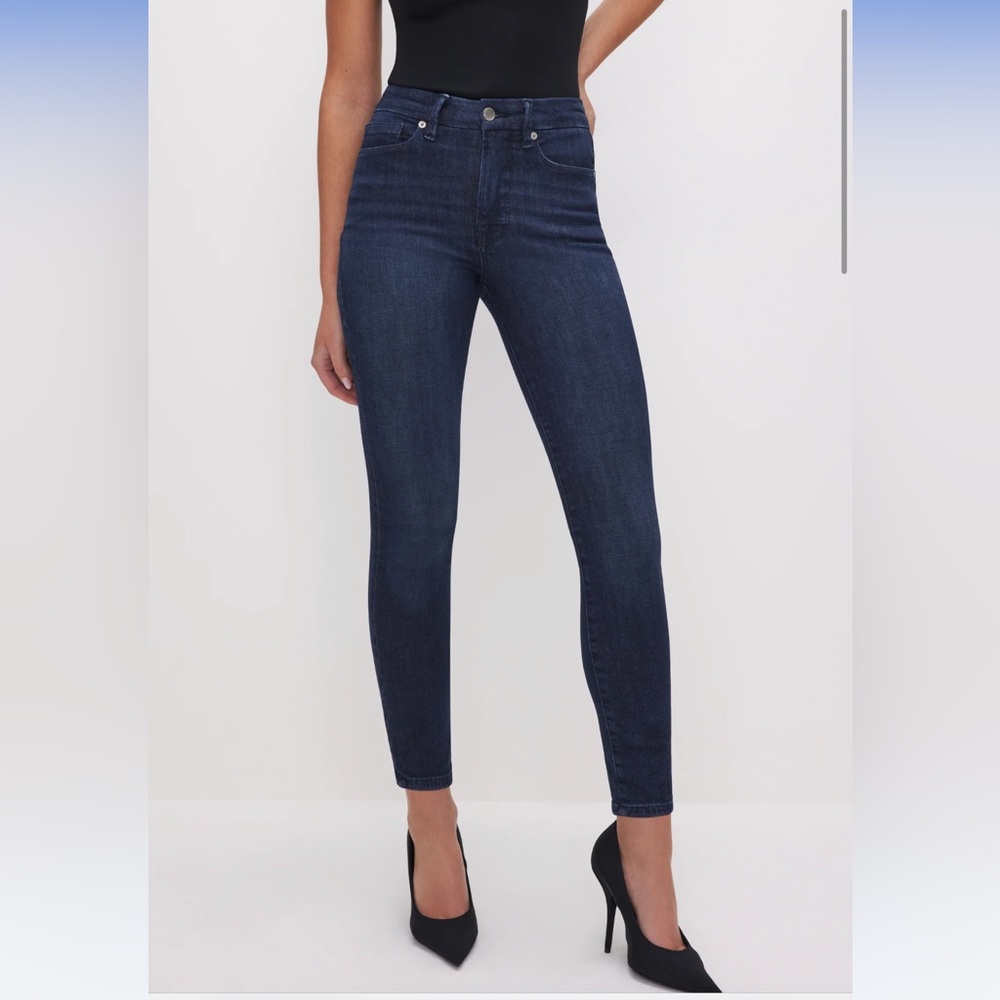 GOOD AMERICAN GOOD LEGS SKINNY CROPPED JEANS 00/24